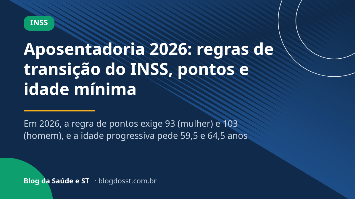 Aposentadoria 2026: regras de transição do INSS, pontos e idade mínima