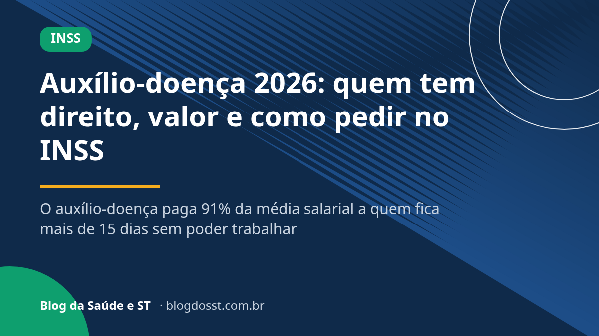 Auxílio-doença 2026: quem tem direito, valor e como pedir no INSS